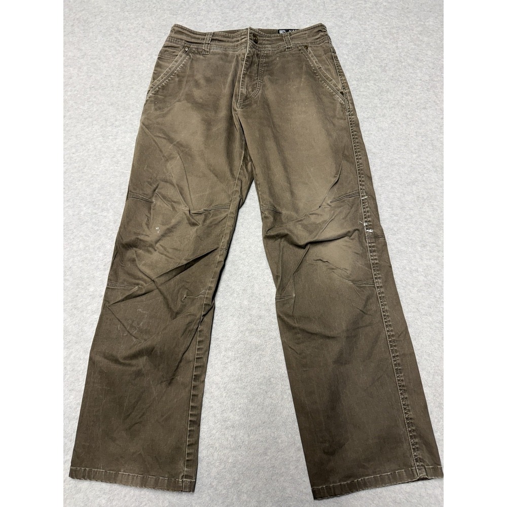 Kuhl Slackr Pants Mens 31x30 Brown Stretch Canvas Chino Casual Outdoor Workwear